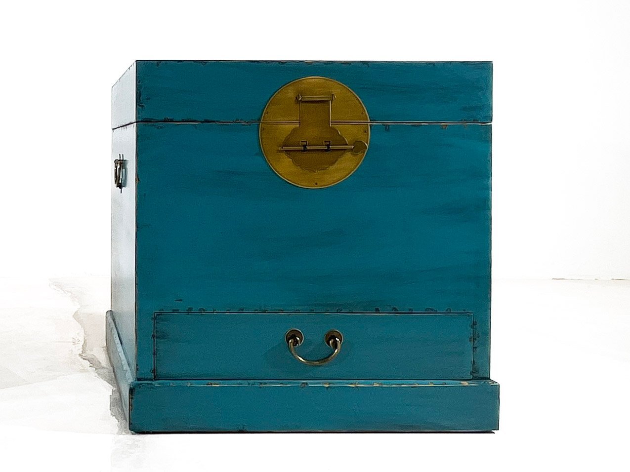 Baúl para mesilla de noche/Mesa auxiliar Azul.