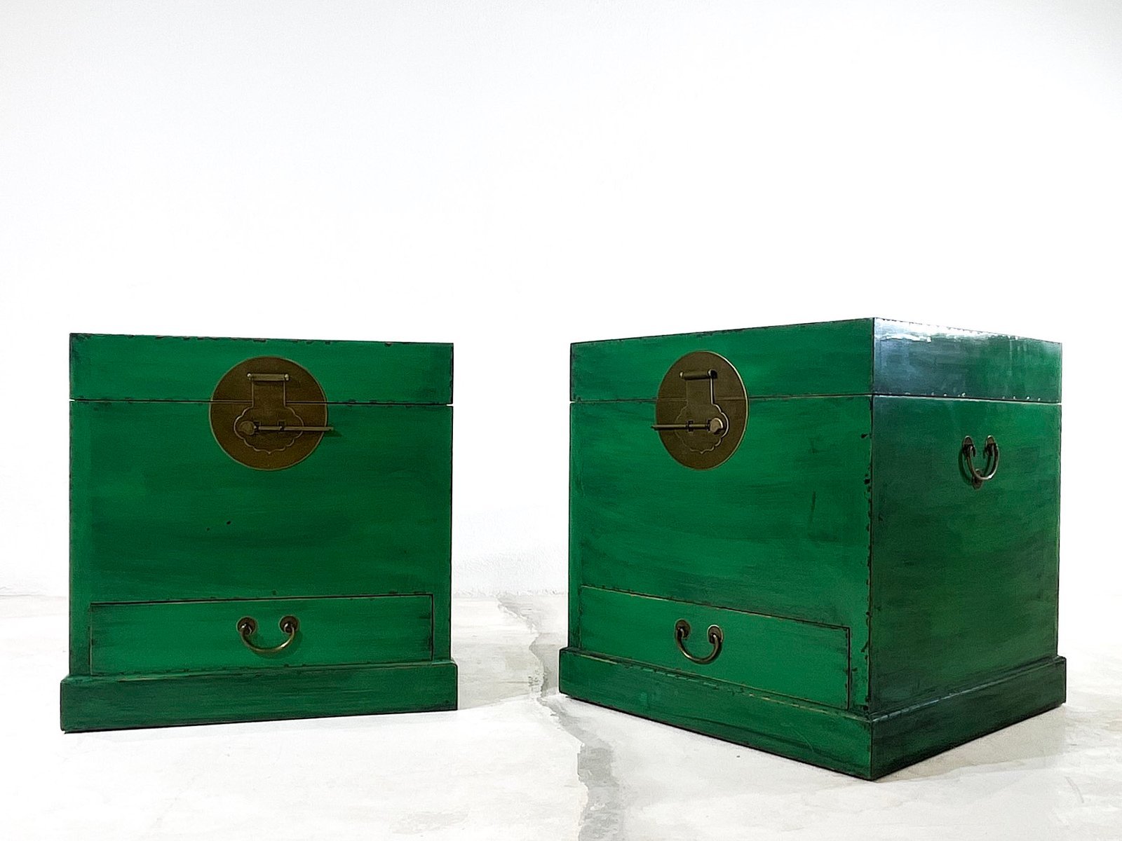 Baúl para mesilla de noche/Mesa auxiliar Verde.